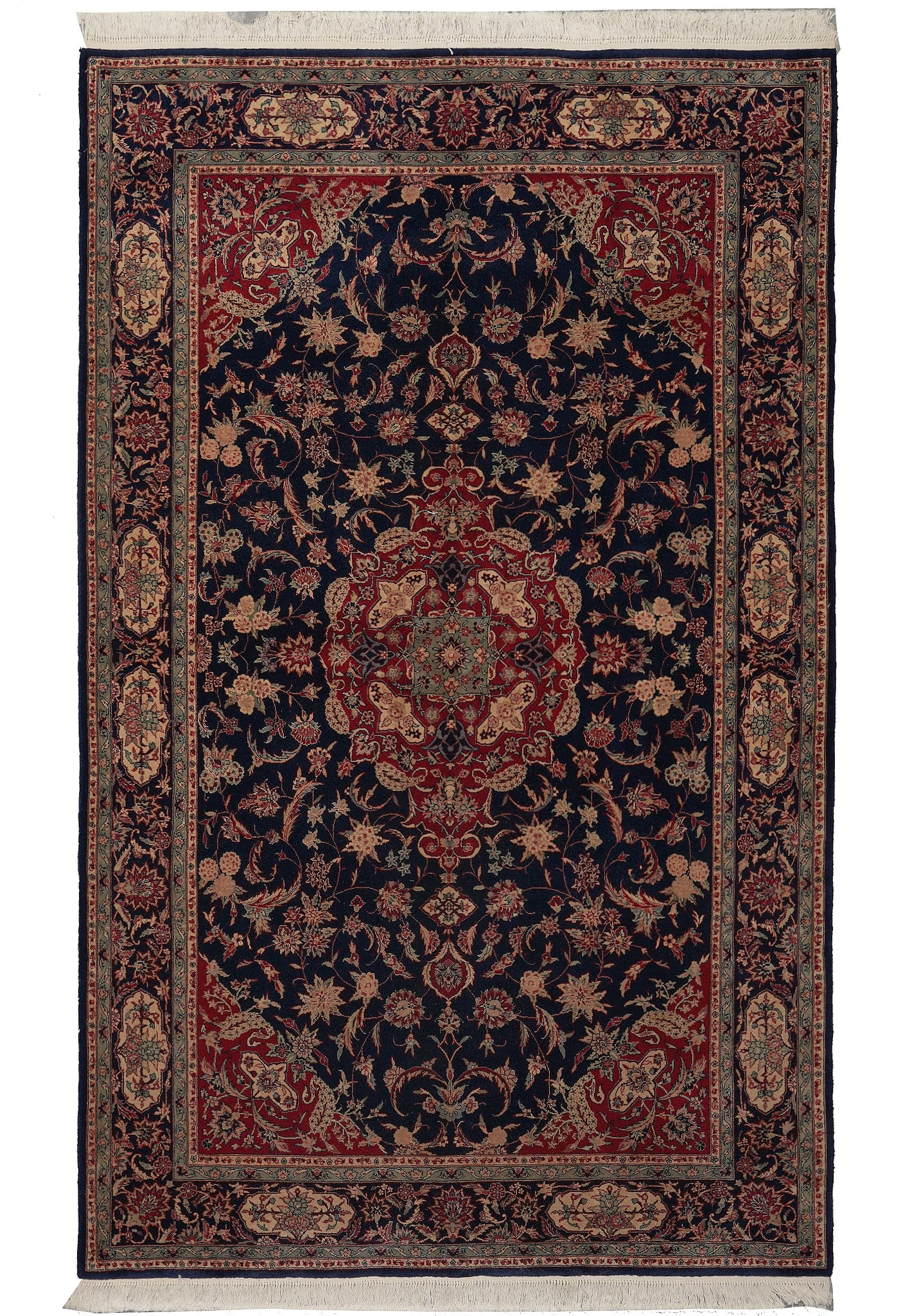 5.6 x 8.6 Fine Quality Wool and Silk Handmade Rug Dense Weave (1 of 14)