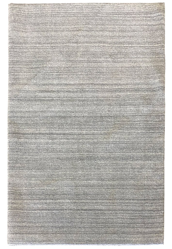 Handmade Gray Wool Area Rug 4.2 x 6.1 Modern Design (1 of 11)