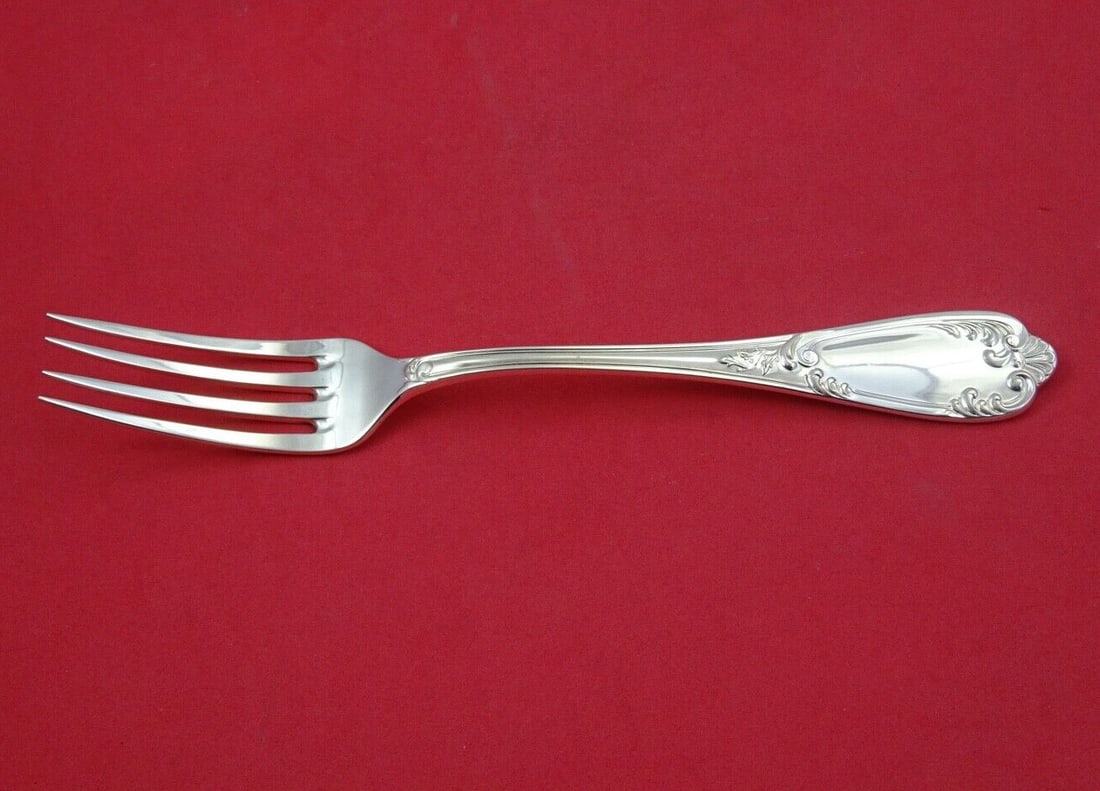 Verona Sterling Silver Dinner Fork 8 1/8 by Fortunoff Buccellati Italy: Verona Sterling Silver Dinner Fork 8 1/8 by Fortunoff Buccellati Italy Experience the elegance of the Verona pattern with this stunning dinner fork by Fortunoff and Buccellati-Italy. Crafted from high