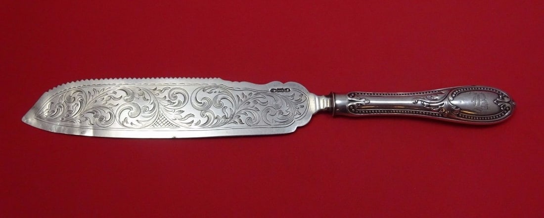 Tift and Whiting Sterling Silver Cake Saw 11.5 Serrated Bright Cut (1 of 1)
