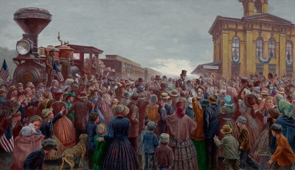 Mort Kunstler Limited Edition Print Mr. Lincoln Comes to Gettysburg with COA (1 of 1)