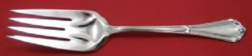 Dominick & Haff La Salle Sterling Silver Cold Meat Fork 8 Inches: Dominick & Haff La Salle Sterling Silver Cold Meat Fork 8 Inches This exquisite serving fork is a part of the La Salle pattern by Dominick & Haff, crafted from high-quality sterling silver. Measuring 