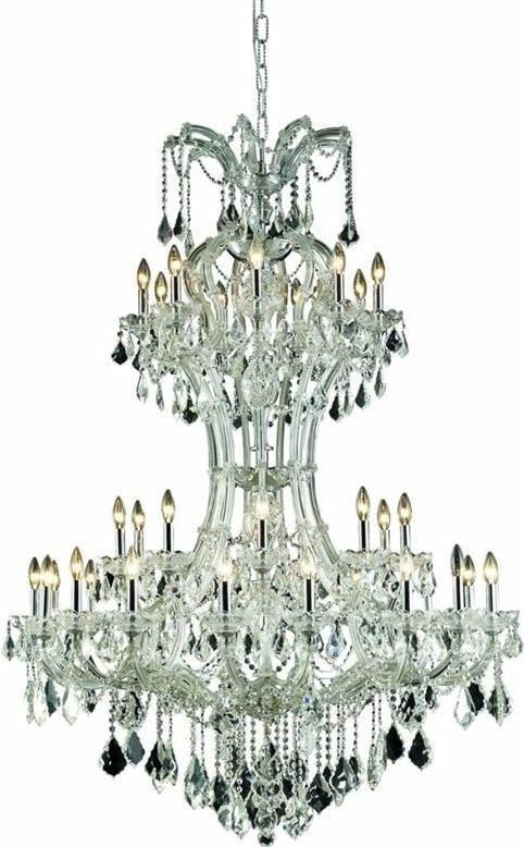 Elegant Lighting Maria Theresa Bowl Chandelier 64in Royal-Cut Crystal Rococo Style: Elegant Lighting Maria Theresa Bowl Chandelier 64in Royal-Cut Crystal Rococo Style Illuminate your space with the exquisite Splendid Maria Theresa Bowl Chandelier, a stunning example of Rococo style. 