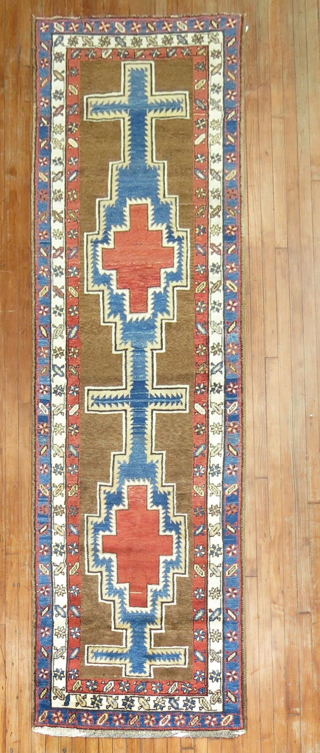 3' 2" x 10' 9" Persian Serab Runner Early 20th Century: 3' 2" x 10' 9" Persian Serab Runner Early 20th Century Early 20th century Persian Serab tribal runner with a geometric pattern. This pre-owned area rug is categorized as a runner. Specifications Type:
