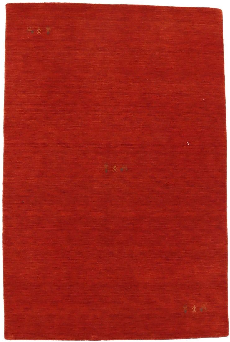 Handmade Modern Wool Gabbeh Area Rug Orange Red 3'0 x 4'11 Tribal Pattern: Handmade Modern Wool Gabbeh Area Rug Orange Red 3'0 x 4'11 Tribal Pattern This modern Gabbeh rug features a vibrant orange-red color with a tribal-inspired design. Hand-loomed from wool, it offers a h