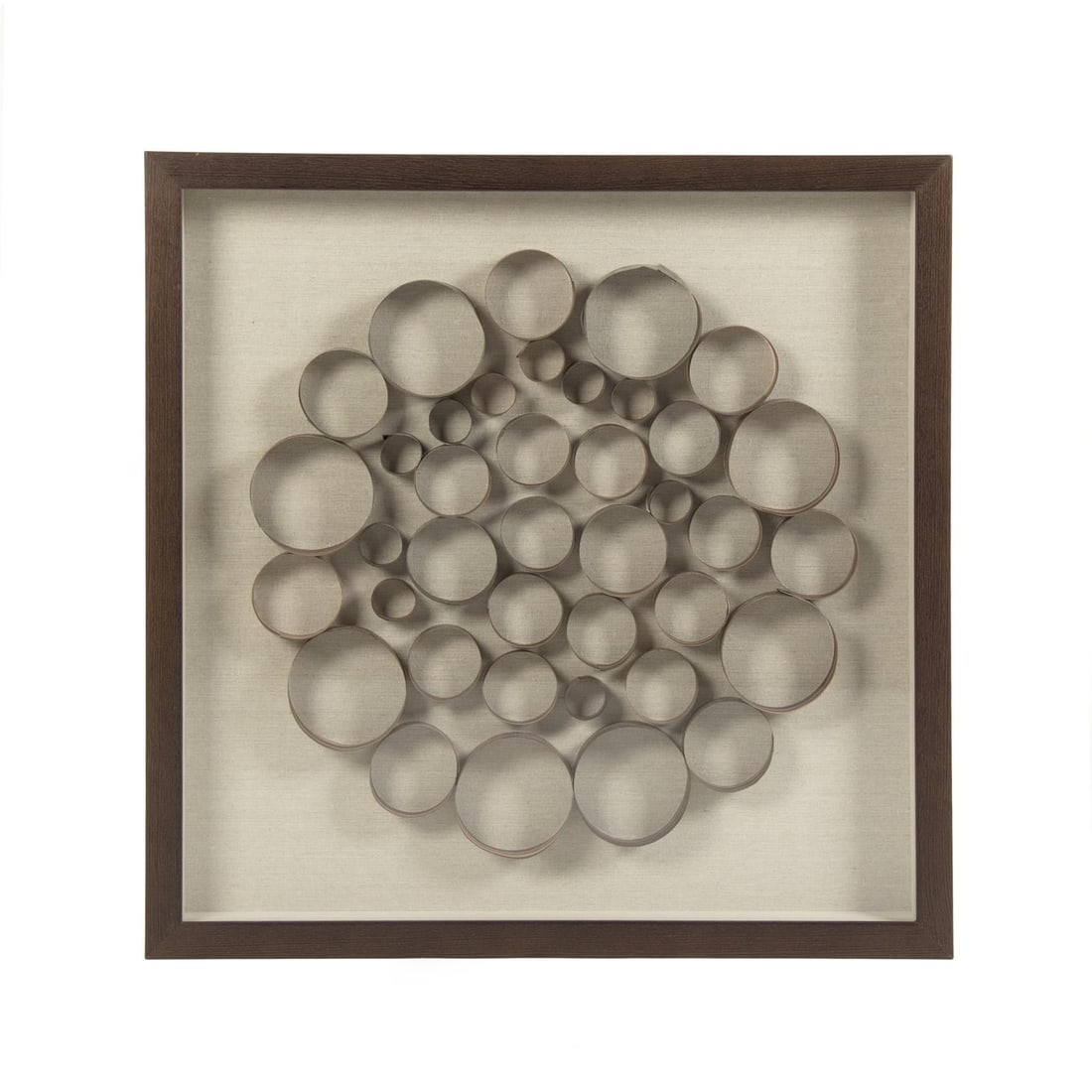 Zentique Modern Abstract Wall Art Rolled Wood Decor 23.75x23.75: Zentique Modern Abstract Wall Art Rolled Wood Decor 23.75x23.75 Enhance your living space with this stunning Modern Abstract Rolled Wood Home Decor. This unique piece features a captivating abstract d