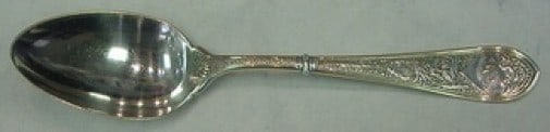 Gorham Raphael Sterling Silver Serving Spoon Antique 7 3/4": Gorham Raphael Sterling Silver Serving Spoon Antique 7 3/4" This exquisite serving spoon is a stunning example of the Raphael pattern by Gorham, crafted from high-quality sterling silver. Measuring 7 