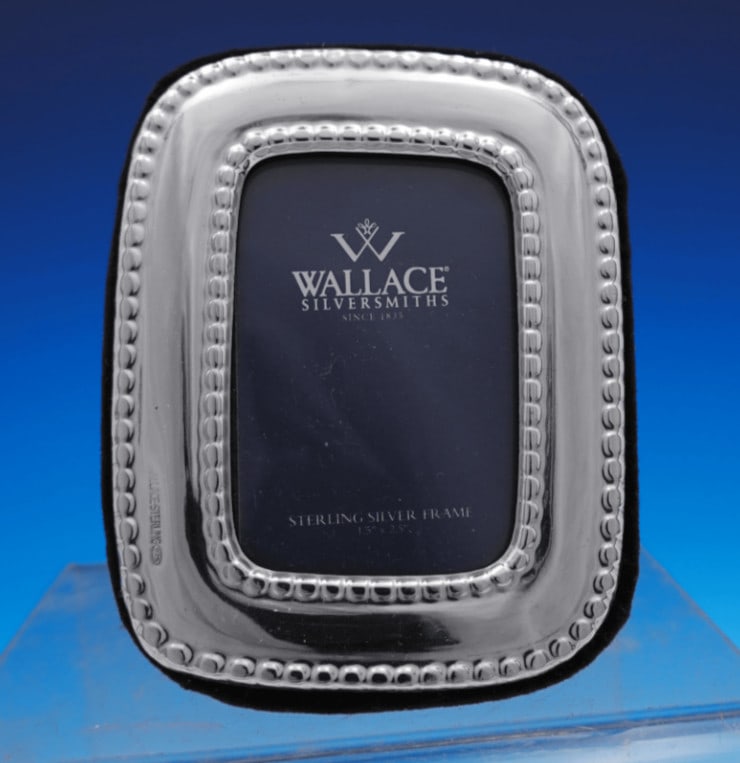 Beaded Sterling Silver Photo Frame by Wallace 2 1/2" x 3 1/2" (1 of 6)