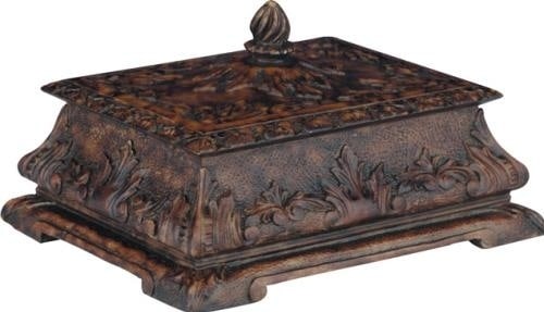 Traditional Lodge Style Green Resin Tabletop Box (1 of 1)