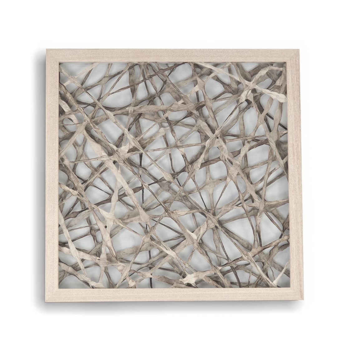 Zentique Modern Beige Abstract Framed Wall Art 17.38x17.38 (1 of 2)