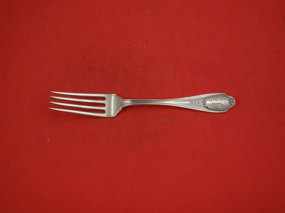 Wedgwood Pattern Sterling Silver Fork by Whiting 6 3/4 inches Monogrammed: Wedgwood Pattern Sterling Silver Fork by Whiting 6 3/4 inches Monogrammed This elegant fork from the Wedgwood pattern by Whiting Manufacturing Company features a classic design crafted from high-quali