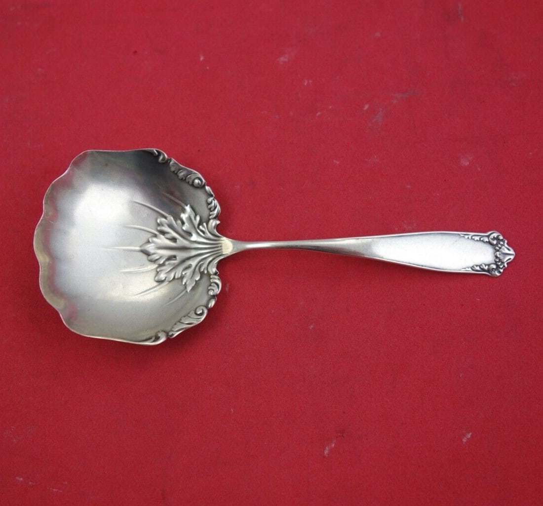 Whiting Sterling Silver Nut Spoon 4 3/4" c. 1895 Unique Design: Whiting Sterling Silver Nut Spoon 4 3/4" c. 1895 Unique Design This exquisite nut spoon from Whiting, crafted circa 1895, showcases the elegance of sterling silver craftsmanship. Measuring 4 3/4 inche