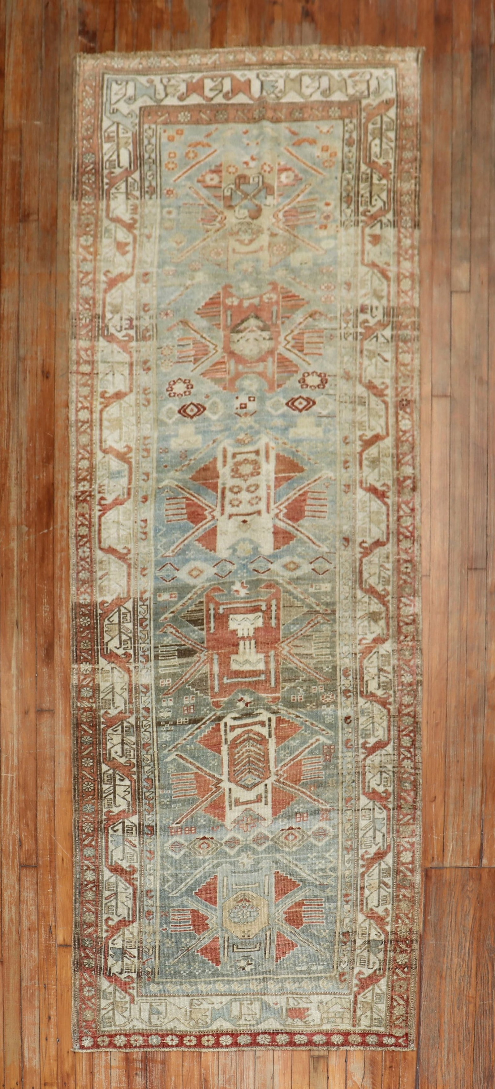 3' 7" x 10' Tribal Bidjar Runner Kurd Rug (1 of 7)