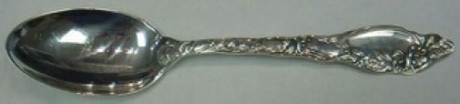 International Sterling Silver 7 Inch Mille Fleurs Soup Spoon: International Sterling Silver 7 Inch Mille Fleurs Soup Spoon This exquisite 7" place soup spoon is crafted from sterling silver and features the elegant Mille Fleurs pattern by International. Made bet
