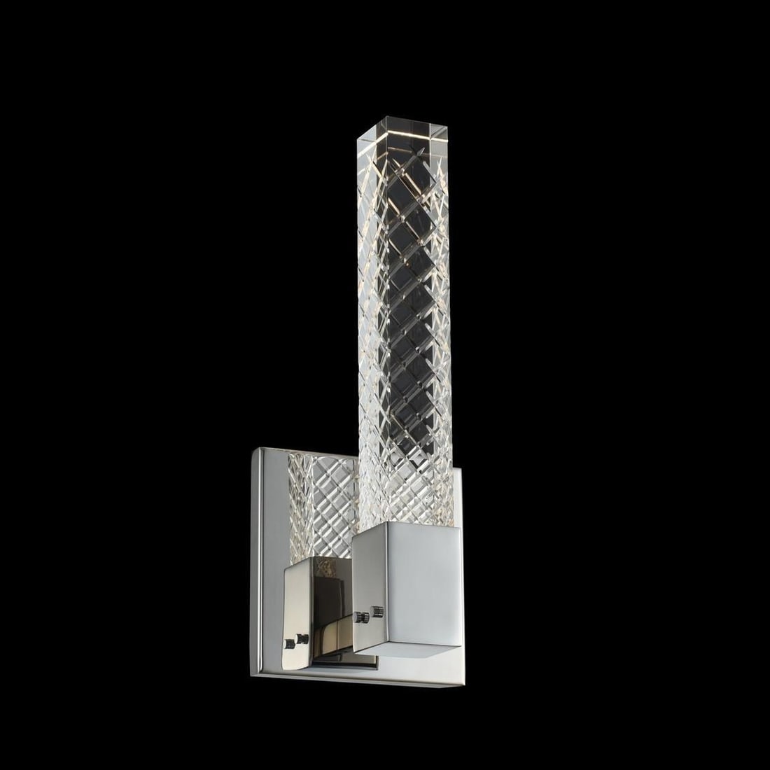 Kalco Apollo LED Wall Sconce Crystal Chrome 1-Light Dimmable (1 of 1)