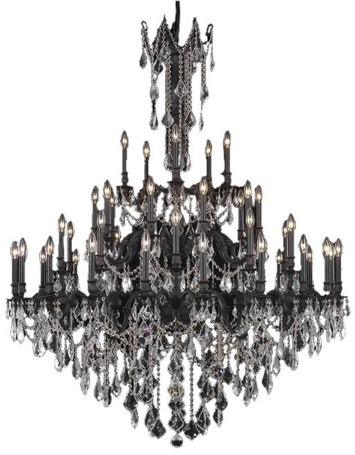 Elegant Lighting Rosalia Bowl Chandelier in Crystal and Dark Bronze (1 of 2)
