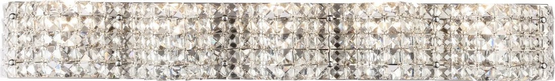 Elegant Lighting Ollie Chrome Clear Crystal Wall Lamp 33.70in 5 Bulbs UL-Listed: Elegant Lighting Ollie Chrome Clear Crystal Wall Lamp 33.70in 5 Bulbs UL-Listed Illuminate your space with this elegant wall lamp featuring a sleek chrome finish complemented by clear crystals. Design