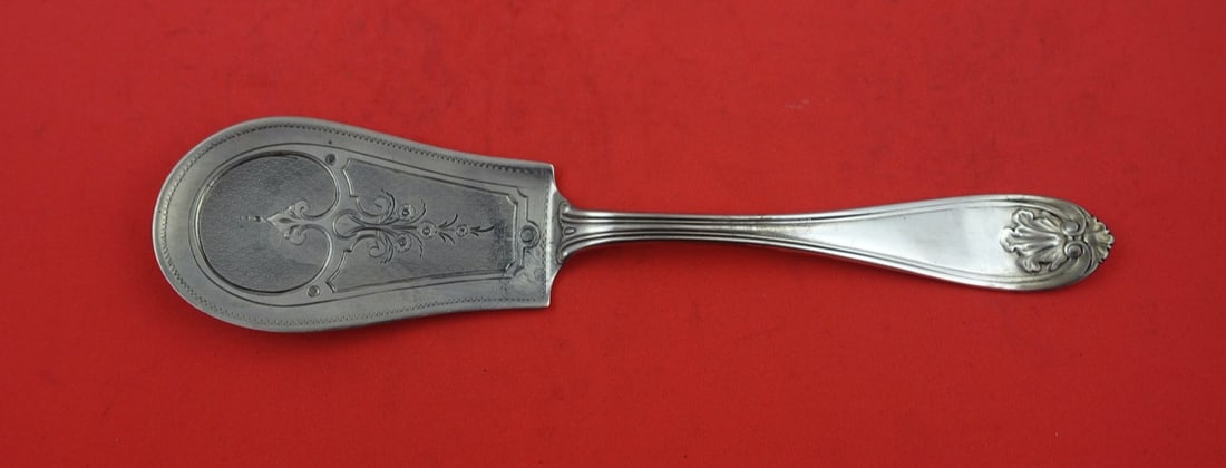 Gorham Josephine Sterling Silver Ice Cream Server 8 7/8" Floral Design: Gorham Josephine Sterling Silver Ice Cream Server 8 7/8" Floral Design This exquisite Josephine ice cream server by Gorham is crafted from high-quality sterling silver, showcasing a beautiful brite-cu