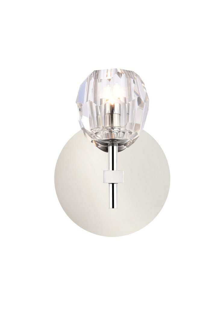 Eren modern chrome crystal wall sconce 1 light (1 of 5)