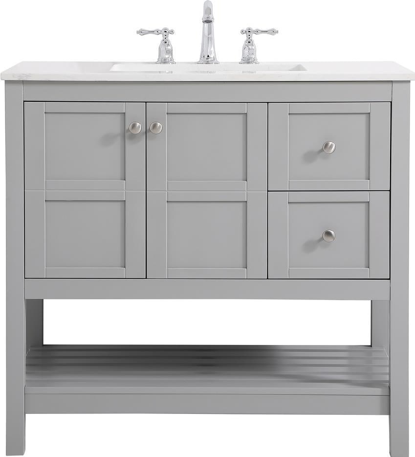 Elegant Lighting Transitional Gray Bathroom Vanity with Brushed Nickel Finish: Elegant Lighting Transitional Gray Bathroom Vanity with Brushed Nickel Finish This Traditional Gray Bathroom Vanity combines style and functionality, perfect for enhancing your bathroom's decor. Craft