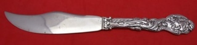 Gorham Versailles Sterling Silver Fish Knife 8" Monogrammed Flat Handle: Gorham Versailles Sterling Silver Fish Knife 8" Monogrammed Flat Handle This exquisite fish knife from the Versailles pattern by Gorham features a beautifully crafted flat handle, made entirely of ste