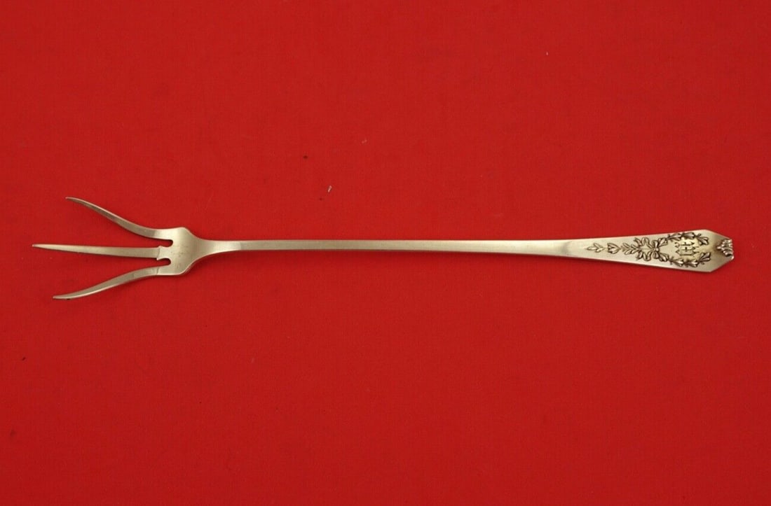 Whiting Madam Jumel Sterling Silver Lettuce Fork 8 3/4" Monogrammed: Whiting Madam Jumel Sterling Silver Lettuce Fork 8 3/4" Monogrammed This exquisite serving fork is a stunning example of the Madam Jumel pattern by Whiting Manufacturing Company. Crafted from sterling