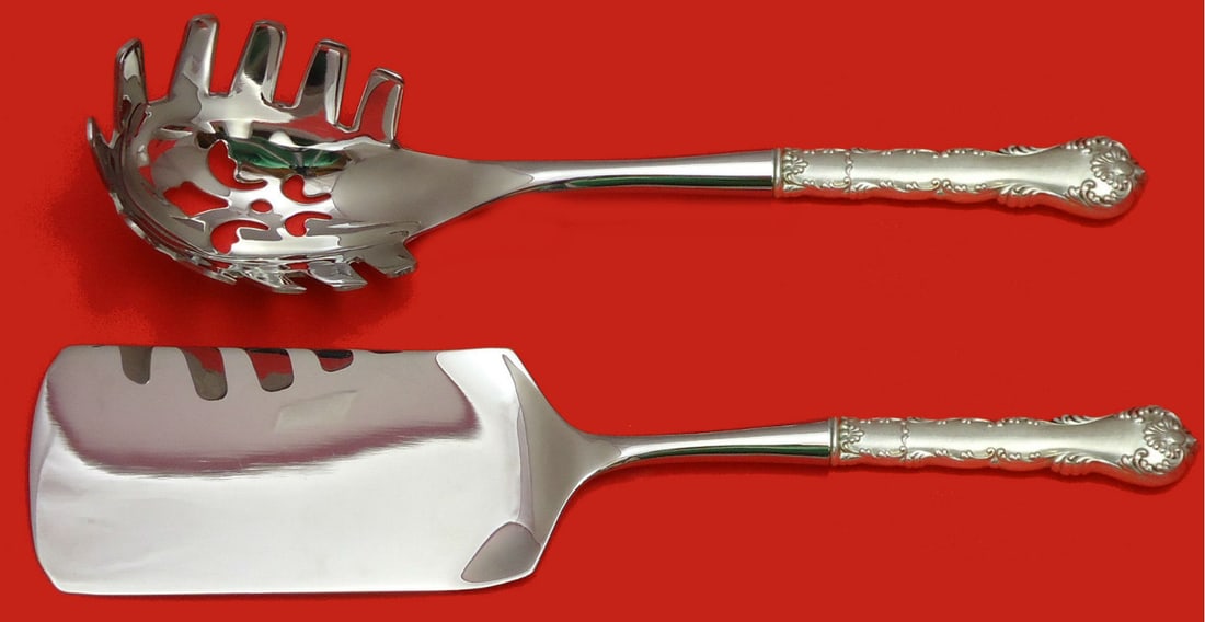 2 Piece Sterling Hostess Set Frank Whiting Kings Court Italian Servers: 2 Piece Sterling Hostess Set Frank Whiting Kings Court Italian Servers Kings Court by Frank Whiting is a two-piece hostess server set made in Italy. It features sterling silver custom-made hollow hand