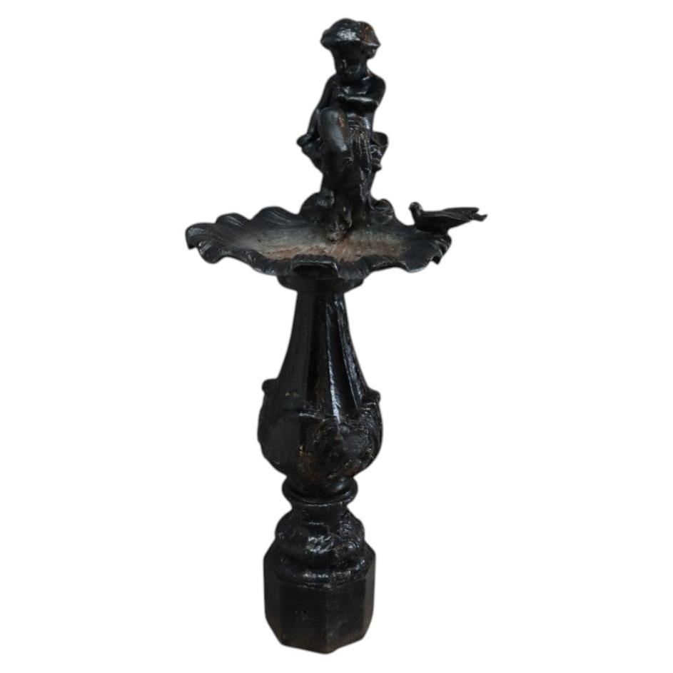 c1920 Cast Iron Cherub Shell Birdbath 39 x 15 x 15 in (1 of 13)
