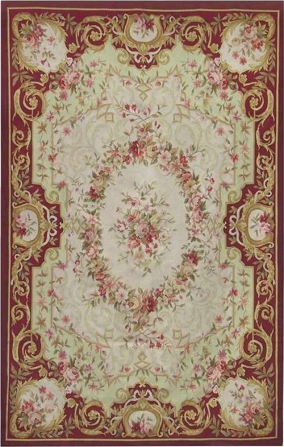 Provence Home 72x108 Classic Aubusson English Traditional Rug: Provence Home 72x108 Classic Aubusson English Traditional Rug This exquisite tapestry piece from Provence Home features a timeless design that embodies English Traditional Style. With dimensions measu