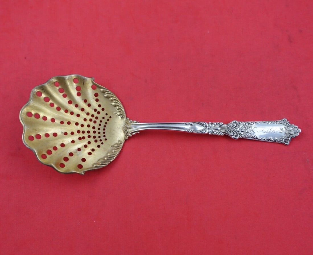 Blackinton Sterling Silver Gold Washed Tomato Server 7 3/4 Inch: Blackinton Sterling Silver Gold Washed Tomato Server 7 3/4 Inch This exquisite Blackinton tomato server is crafted from sterling silver and features a luxurious gold wash finish. Measuring 7 3/4 inche