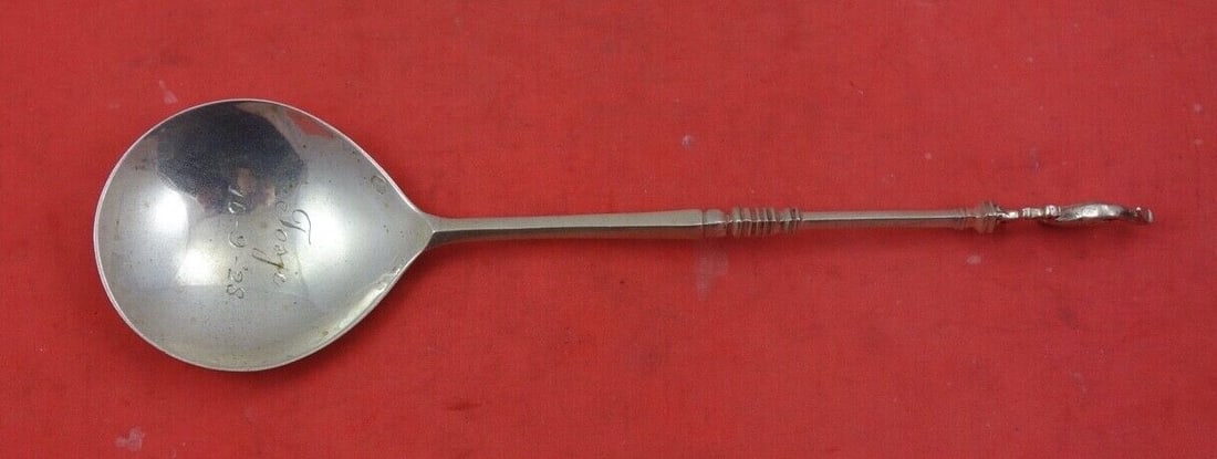 1928 Dutch Sterling Silver Preserve Spoon with 3D Stork Handle (1 of 3)