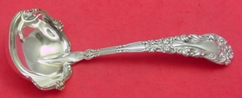 Frank Whiting Athene Crescendo Sterling Silver Gravy Ladle 6 Inch Fluted Bowl (1 of 2)