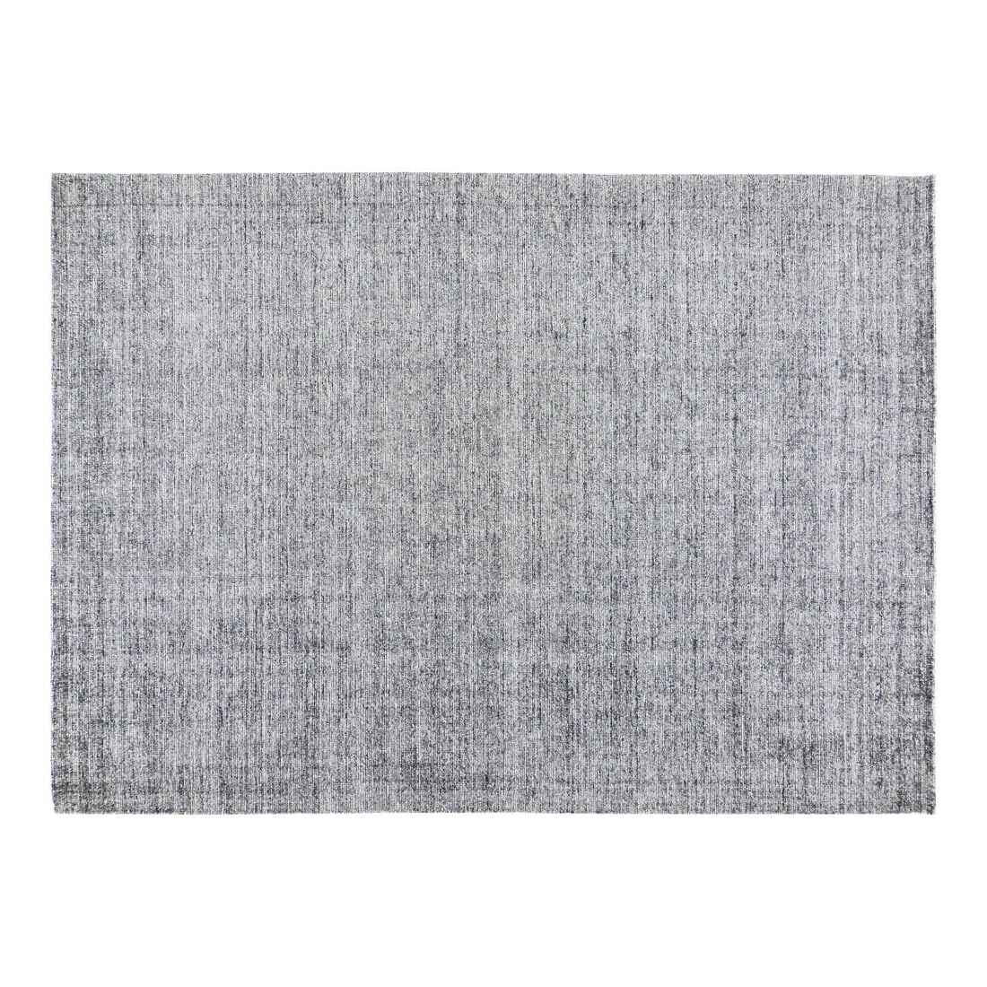 Hand-Knotted Wool Area Rug in Gray Modern Indian 10'x14': Hand-Knotted Wool Area Rug in Gray Modern Indian 10'x14' This hand-knotted rug is crafted from wool using traditional Indian rug-making techniques and features a modern design. The rug is durable, sof