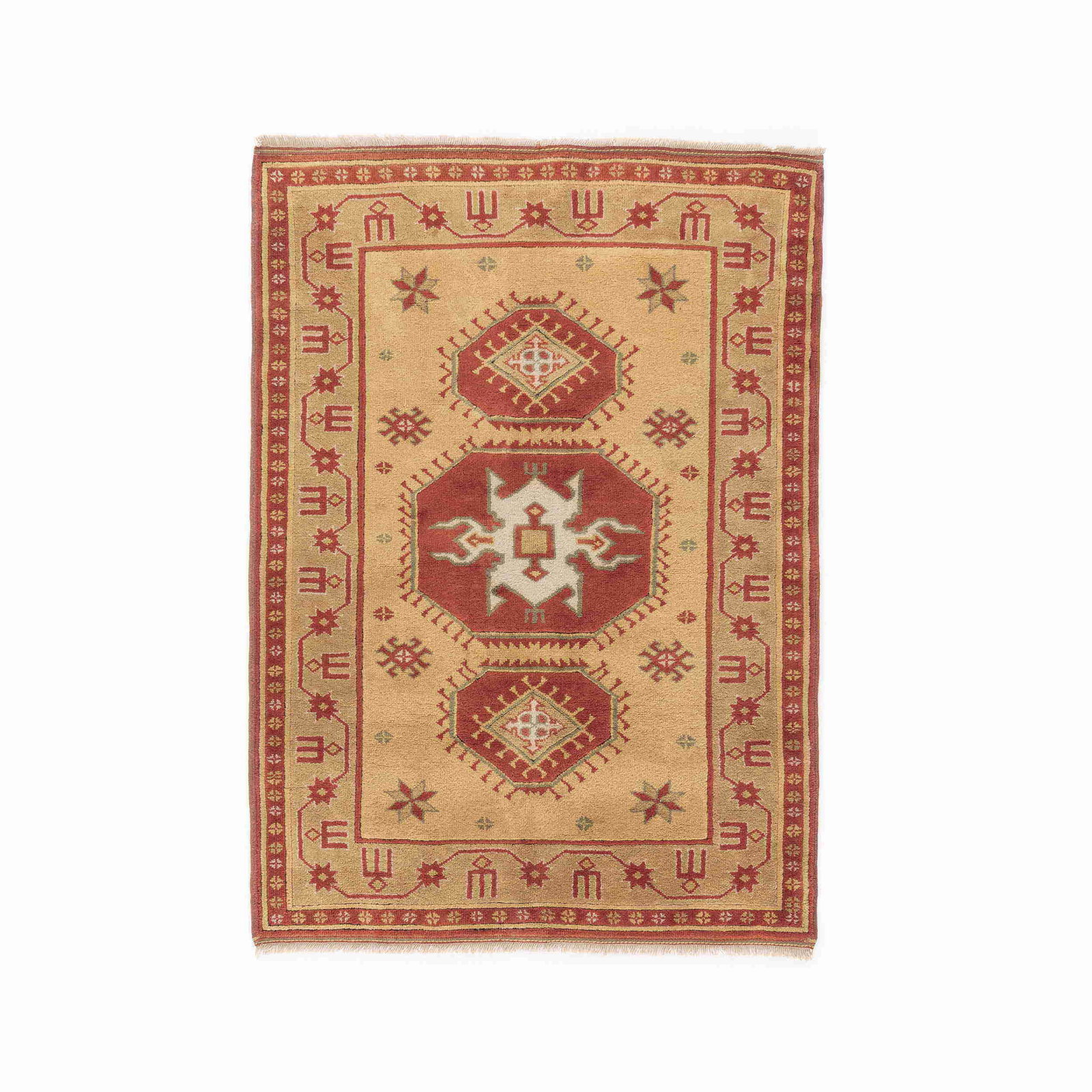 Authentic Handmade Milas Wool Carpet 55.9 x 76.4 (1 of 8)