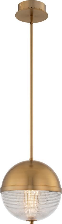 Kalco Portland Brass LED Mini Pendant Light Dimmable Indoor 12W: Kalco Portland Brass LED Mini Pendant Light Dimmable Indoor 12W Illuminate your space with the Modern Elegance Portland Brass Pendant. This stunning LED mini pendant combines contemporary style with a