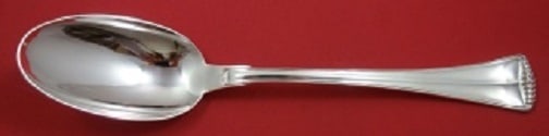 Greggio Fiesole Sterling Silver Serving Spoon 10 1/8" Unused: Greggio Fiesole Sterling Silver Serving Spoon 10 1/8" Unused Elevate your dining experience with this exquisite serving spoon from the Fiesole pattern by Greggio. Crafted from high-quality sterling si