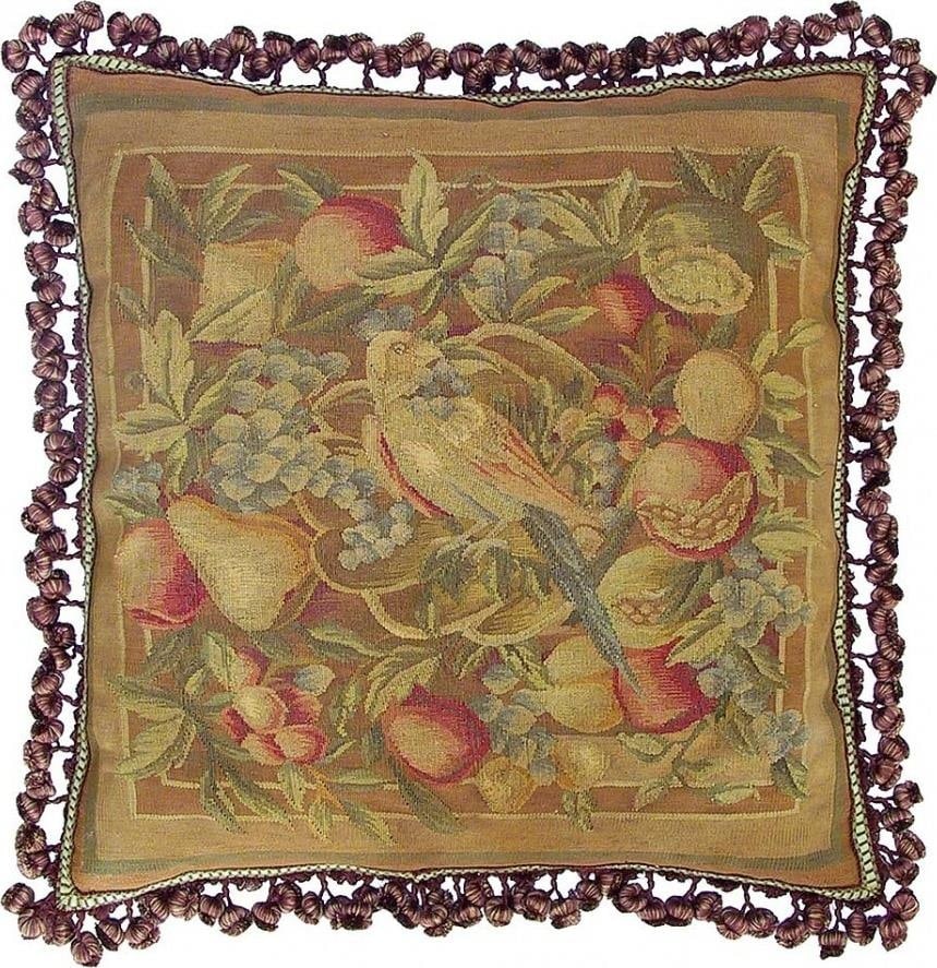 Provence Home French Aubusson Parrot Pillow Handmade Velvet Wool 22x22: Provence Home French Aubusson Parrot Pillow Handmade Velvet Wool 22x22 Enhance your home decor with this exquisite French Aubusson-style parrot pillow, crafted in an antique or vintage style. This new