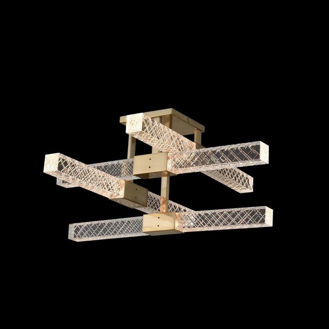 Kalco Apollo LED Ceiling Light 8-Light Brushed Champagne Gold Crystal (1 of 1)