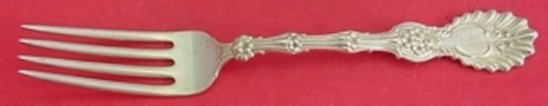 Sterling Silver 6.75 Inch Regular Fork Radiant Pattern by Whiting: Sterling Silver 6.75 Inch Regular Fork Radiant Pattern by Whiting This is a Radiant pattern regular fork by Whiting, crafted from sterling silver. The fork measures 6 3/4 inches in length and is not m