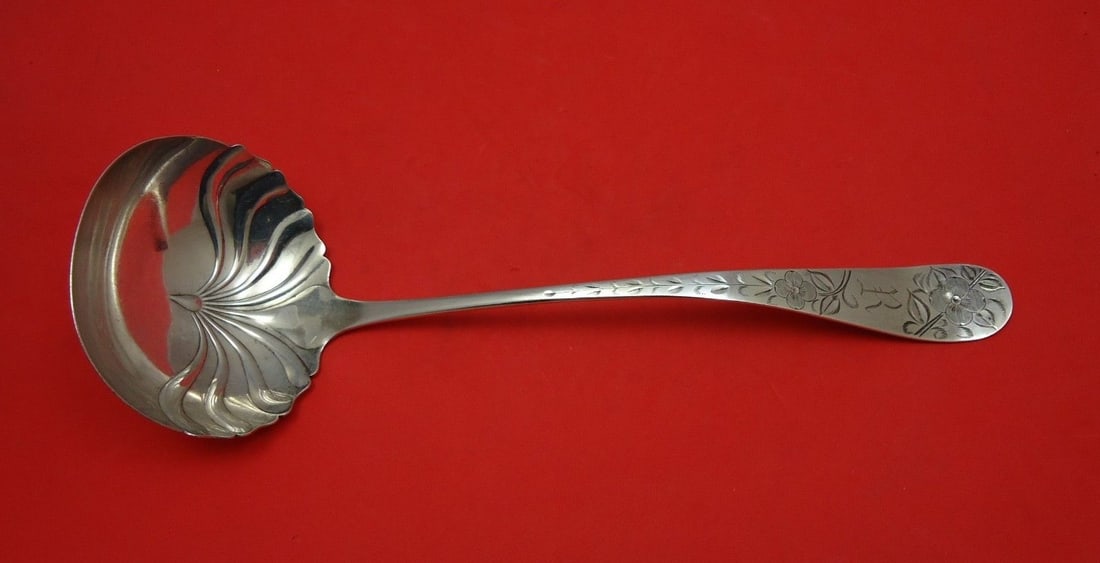 Towle Sterling Silver Soup Ladle Number 43 Monogrammed 12 1/2": Towle Sterling Silver Soup Ladle Number 43 Monogrammed 12 1/2" This exquisite Towle sterling silver soup ladle features the elegant Number 43 pattern, crafted from all sterling silver. Measuring 12 1/
