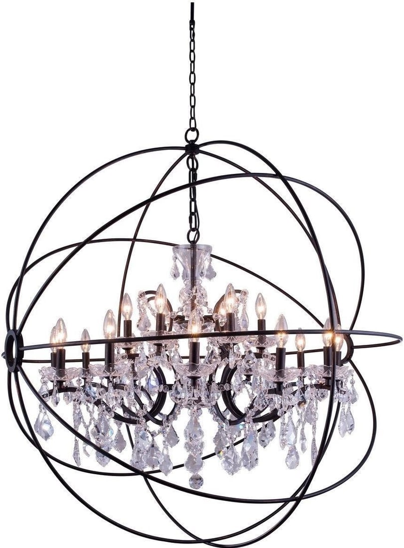 Elegant Lighting Geneva Crystal Gyroscope Bowl Chandelier Antique Style 18 Bulbs: Elegant Lighting Geneva Crystal Gyroscope Bowl Chandelier Antique Style 18 Bulbs Illuminate your space with the Geneva Crystal Gyroscope Chandelier, a stunning bowl chandelier designed in an elegant O