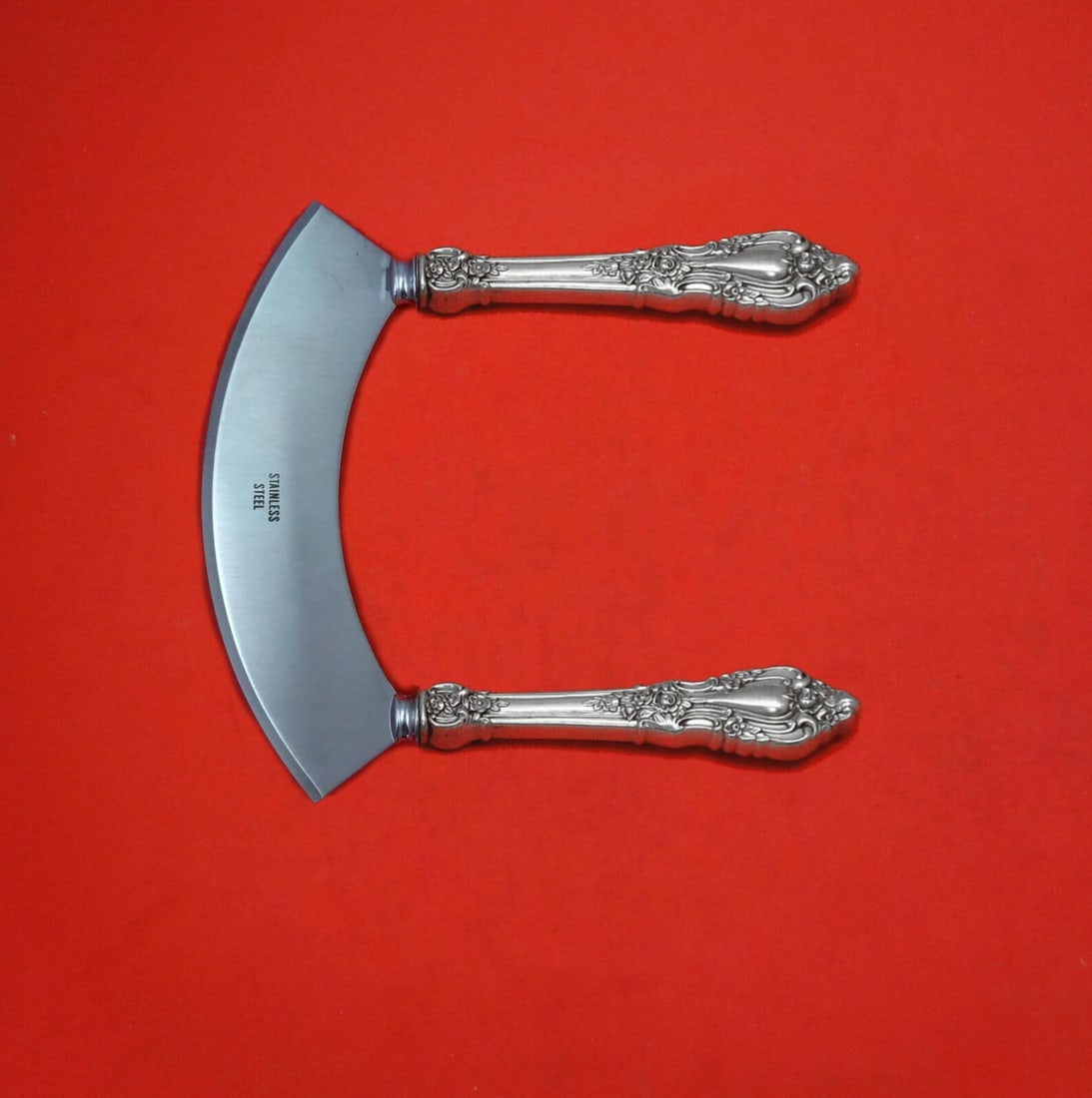 Lunt Eloquence Sterling Silver Mezzaluna Knife Custom Made 6 1/4" (1 of 3)