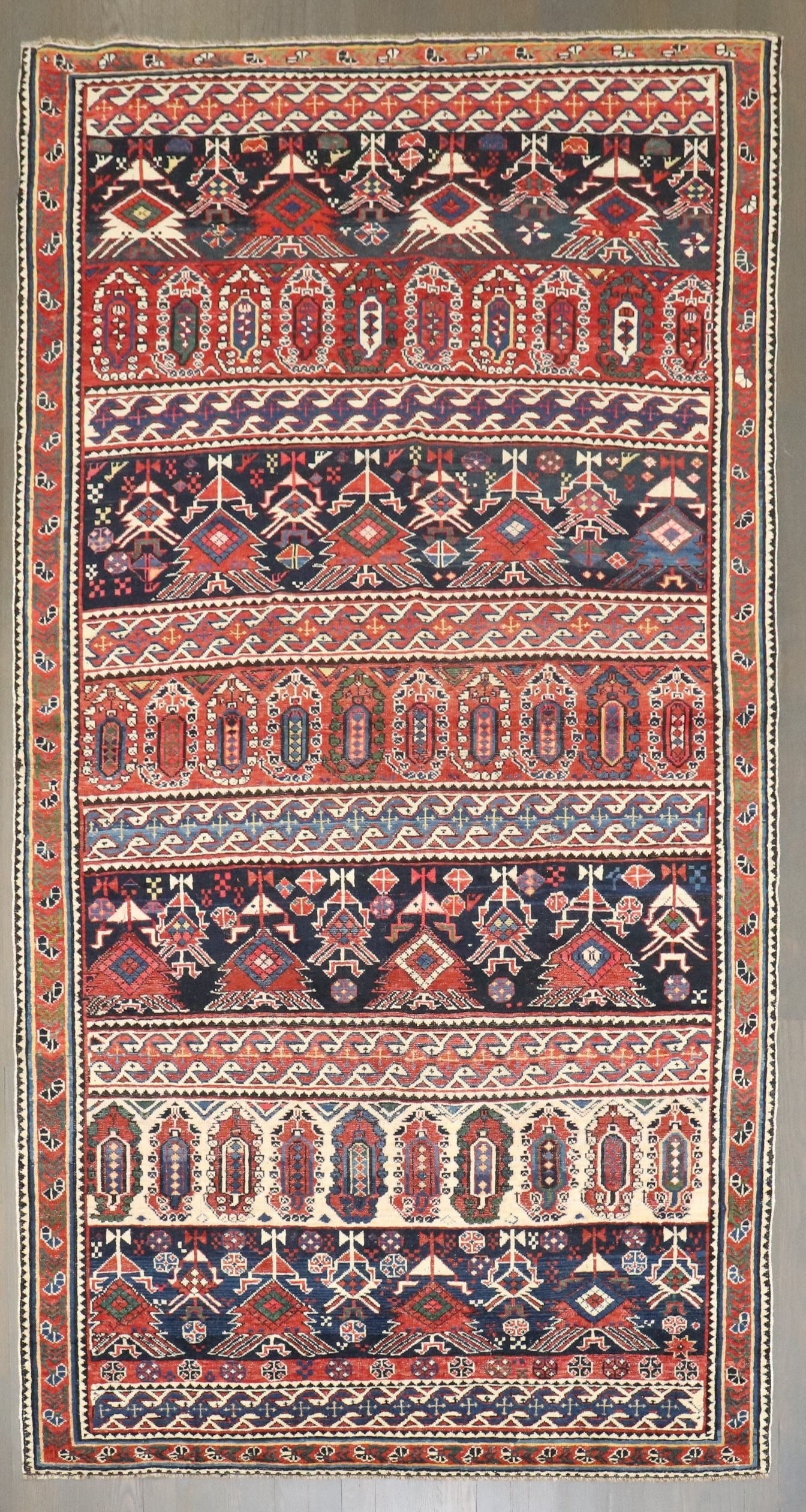 4' 3" x 7' 7" Late 19th Century Caucasian Shirvan Rug: 4' 3" x 7' 7" Late 19th Century Caucasian Shirvan Rug Late 19th century Caucasian Shirvan rug in an accent size. This pre-owned piece is identified as a Shirvan rug. Specifications Type: Shirvan Origi