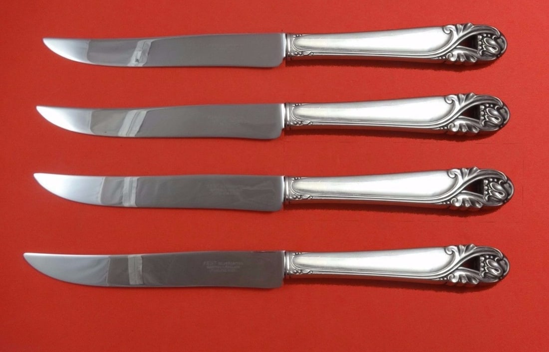 International Sterling Silver Spring Glory 4-Piece Texas Steak Knife Set (1 of 1)