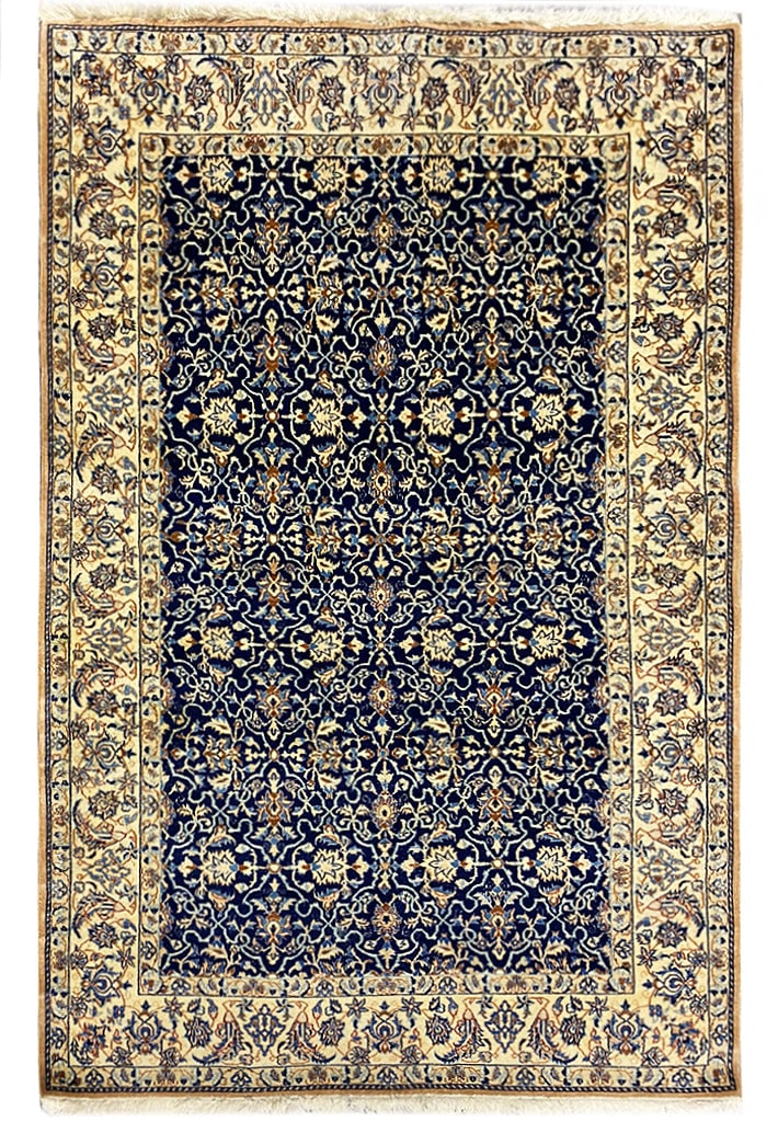 3.7 x 5.5 Authentic Persian Nain 6 LA Rug Wool Silk 400 KPSI (1 of 10)