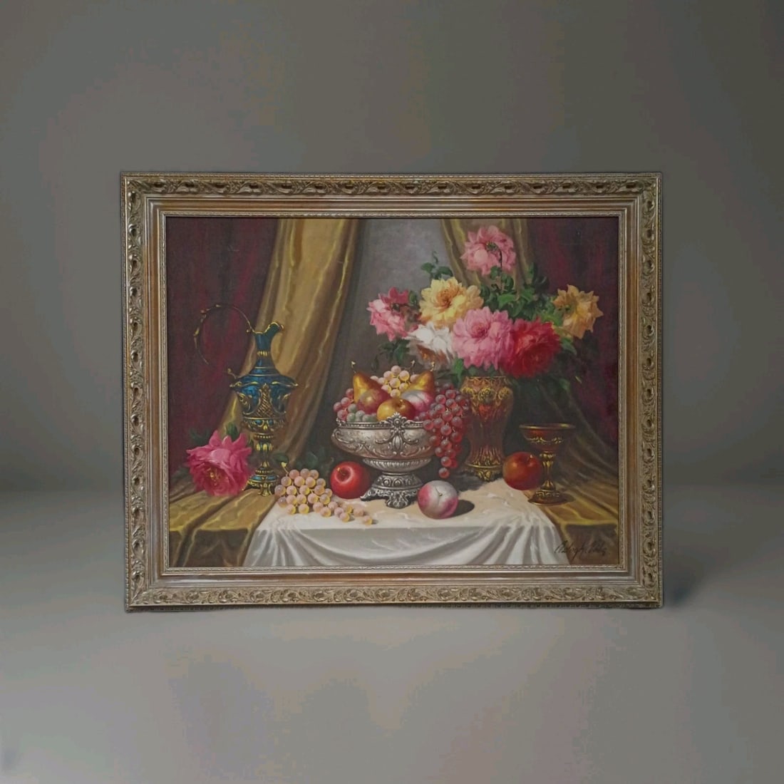 Framed Bela Balogh original oil painting on canvas Hungary: Framed Bela Balogh original oil painting on canvas Hungary Vintage original oil painting on canvas by Hungarian artist Bela Balogh. This one-of-a-kind handmade work is presented in its original frame 
