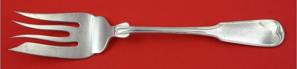 Gorham Threaded Antique Sterling Silver Cold Meat Fork 8.5 Inch: Gorham Threaded Antique Sterling Silver Cold Meat Fork 8.5 Inch This exquisite large cold meat fork, measuring 8 1/2 inches, is crafted by Gorham in the elegant Threaded / Threaded Antique pattern. Ma