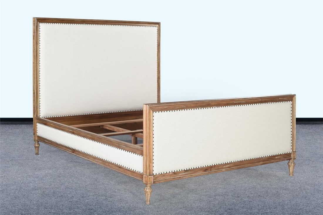 Milano King Bed Frame Beachwood Finish (1 of 7)
