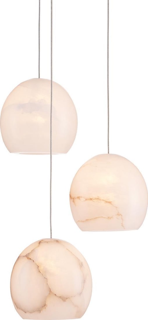 Currey Lazio Adjustable Alabaster Pendant Lamp 3-Light Dimmable: Currey Lazio Adjustable Alabaster Pendant Lamp 3-Light Dimmable Illuminate your space with the Adjustable Alabaster Pendant Lamp from the Lazio collection. This stunning multi-drop pendant lamp featur
