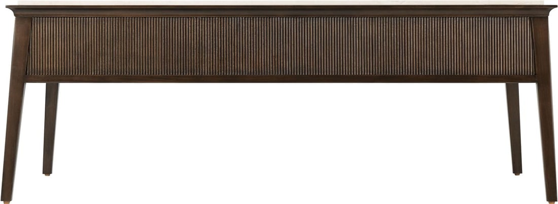 Theodore Alexander Lido Cocktail Table Aluminum Maple Wood 48.25" Rectangular (1 of 6)